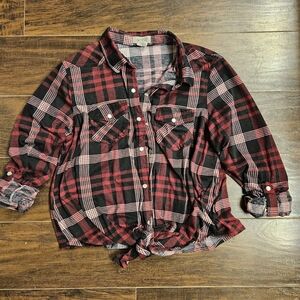 Passport Red and Black Plaid Casual Shirt